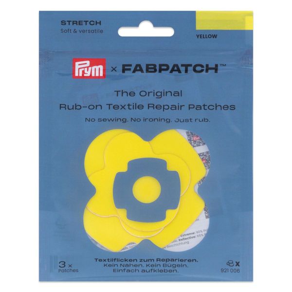 Prym x FabPatch Stretch Reparaturflicken gelb 3 Stück