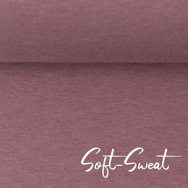 Soft Sweat uni altrosa meliert - HEIKE Melange von Swafing