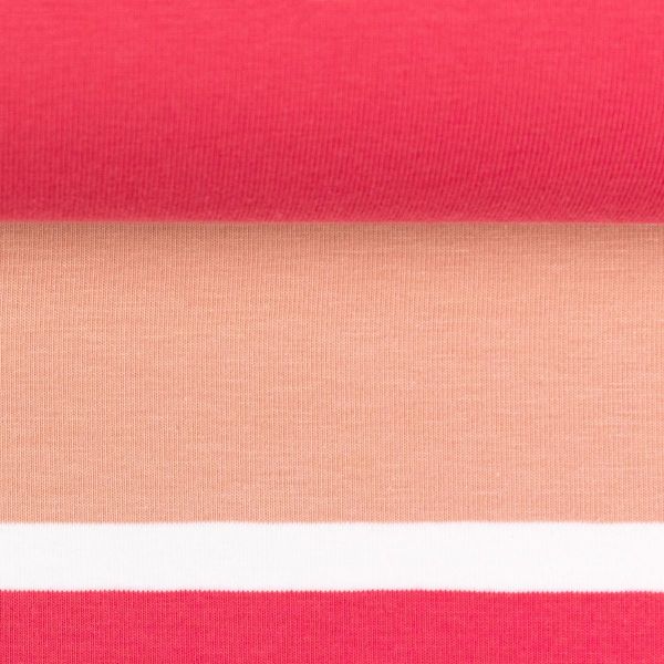 Jersey Blockstreifen pink lachs rosa – Serie Ringeljersey Lona von Swafing