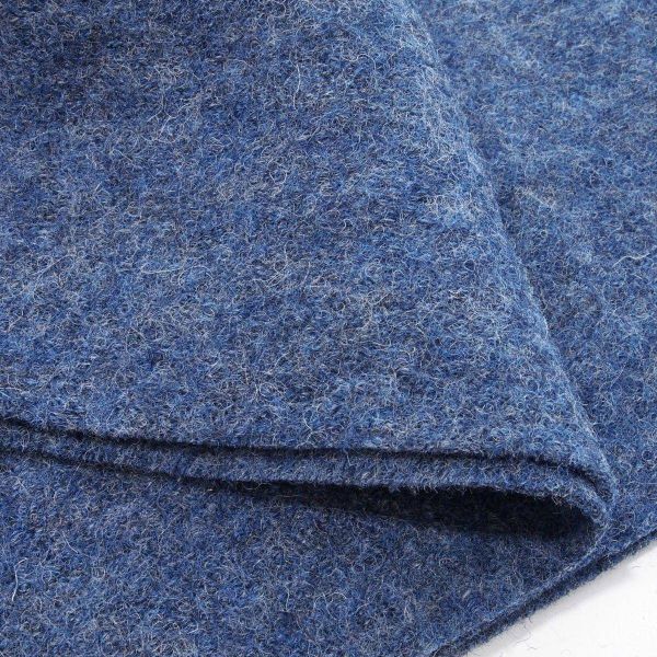 Klassischer Walkloden aus 100% Wolle jeans blau – Wollwalk Naomi melange von Swafing