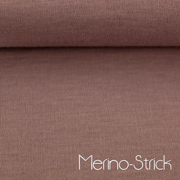 Weicher dünner Merinostrick in altrosa - 100% Schurwolle Merino Strickstoff von Swafing