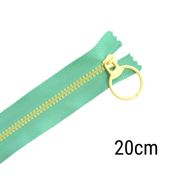 Reißverschluss Color Pop 20cm lang mint gelb für Taschen & Mäppchen