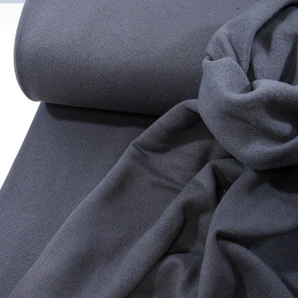 Butterweicher Strick Sweat Baumwolle mit Kaschmir grau - Mind the Maker Organic Woolen Fleece Sweat