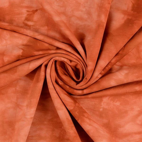 Sweat Batik rost orange - leichter Sommer French Terry rust