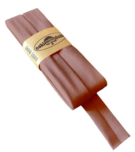 3m Elastisches Schrägband aus Jersey altrosa dunkel - Jerseyschrägband 40/20/10