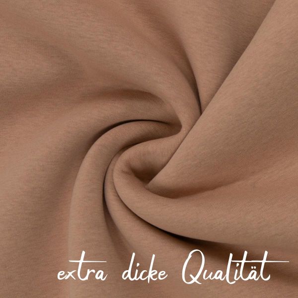 extra dicker Softsweat dusty apricot mocca - kuschliger Wintersweat Hanni von Swafing