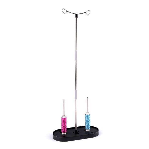 Nähgarnständer für 2 Garnrollen Nähmaschine - Zwillingsnaht nähen mit Ovi Konen