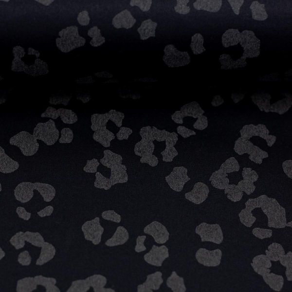 Softshell Leo Animal Print schwarz Reflektor Magic – reflektiert Licht im Dunkeln