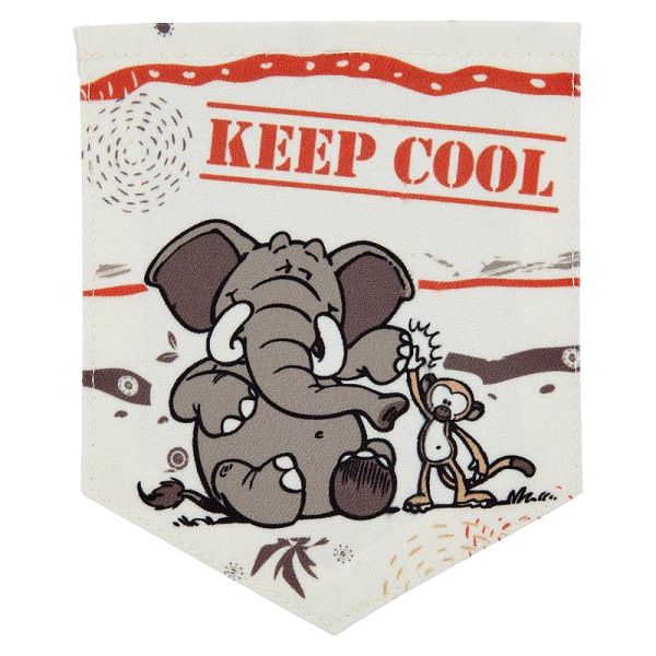 Bügelbild NICI Pockets Elefant Affe - Tasche Applikation zum Aufbügeln
