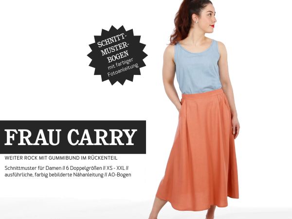 Schnittmuster FRAU CARRY • weiter Rock mit Gummibund von Studio Schnittreif • Gr. XS-XXL