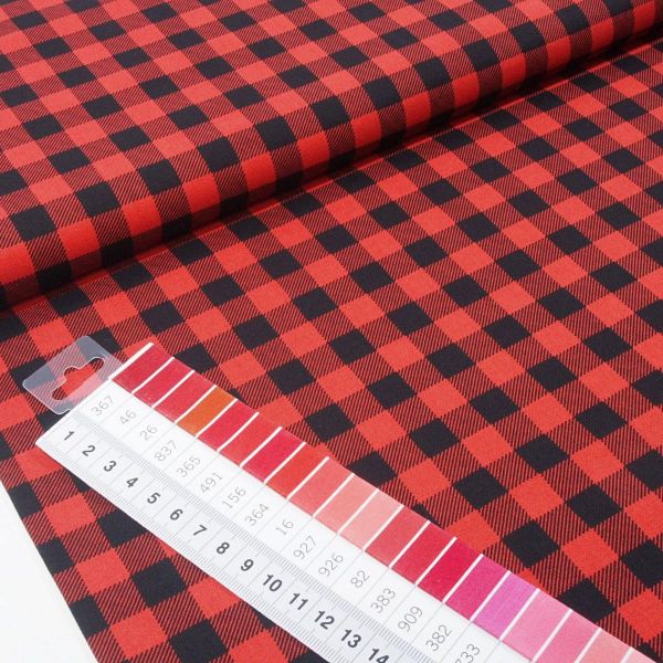 Baumwolle Vichy Karo Muster rot schwarz - Timber Gnomies Plaid red