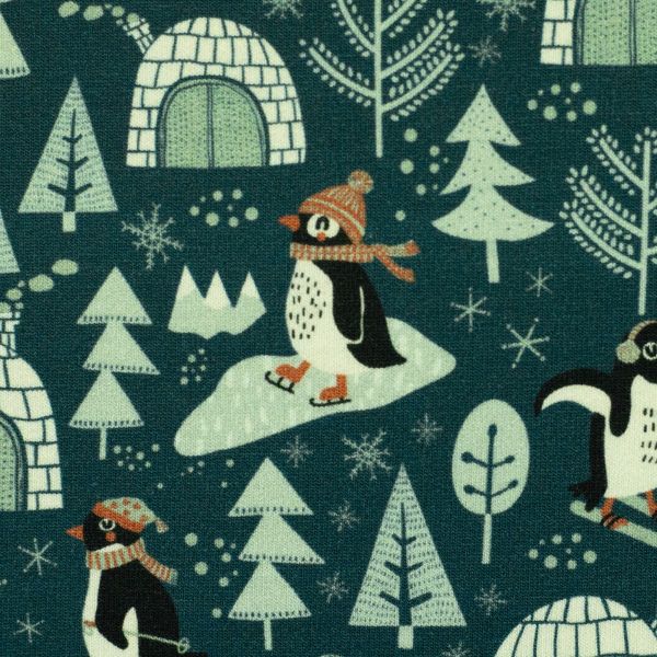 French Terry Pinguine Polar Playtime – Bienvenido Colorido Swafing