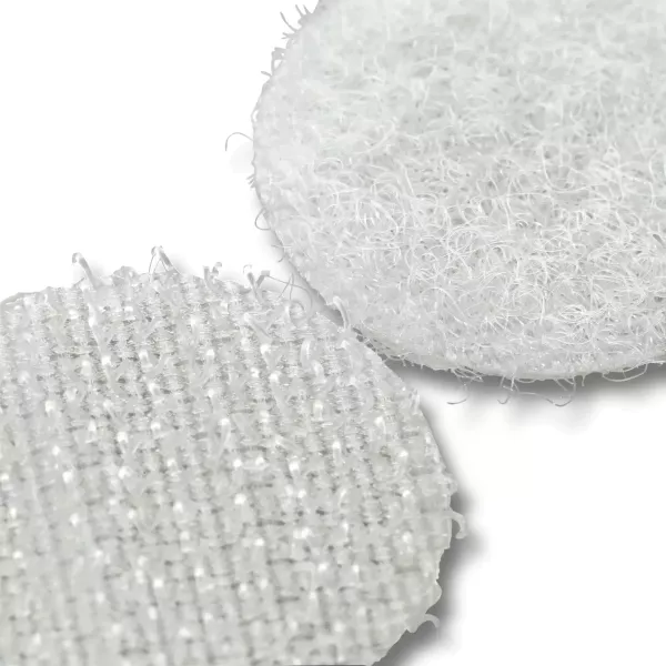 Klettband 8x2 Klebepunkte selbstklebend 19mm Durchmesser weiß