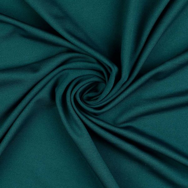 Romanit Jersey uni dunkelgrün petrol - Ponte Roma Powerstretch 300g