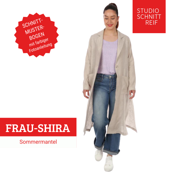 Schnittmuster FRAU SHIRA • Sommer Mantel von Studio Schnittreif • Gr. XS-XXL