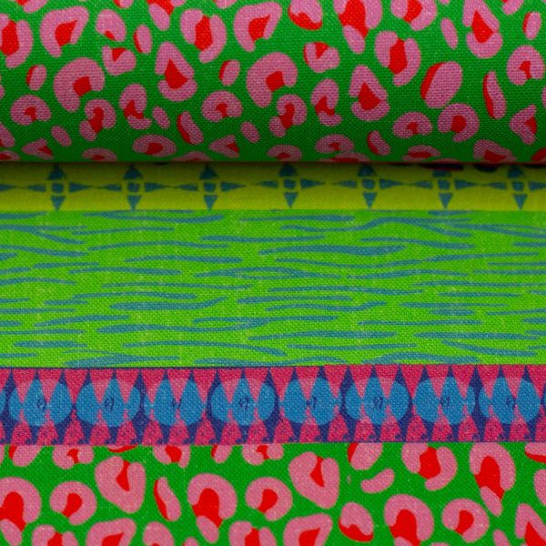 Dekostoff Wild Stripes - Canvas mit wilden Streifen kunterbunt