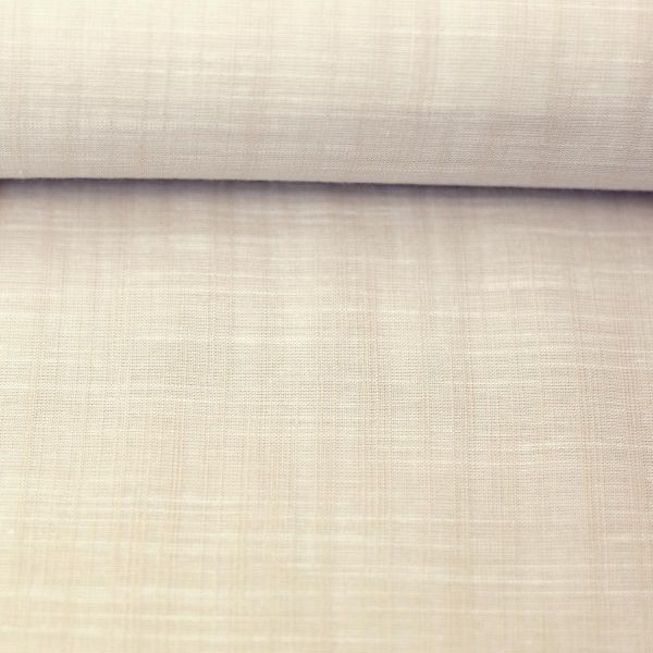 Baumwolle Chambray Leinenstruktur beige sand – Sanna Marin von Swafing