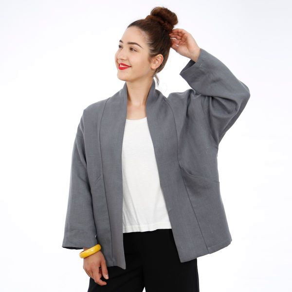 Schnittmuster FRAU SINA • Kimonojacke mit schrägen Taschen von Studio Schnittreif • Gr. XS-XXL