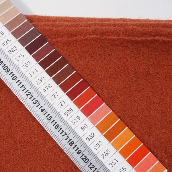 Klassischer Walkloden aus 100% Wolle rost rotbraun – Wollwalk Naomi melange von Swafing