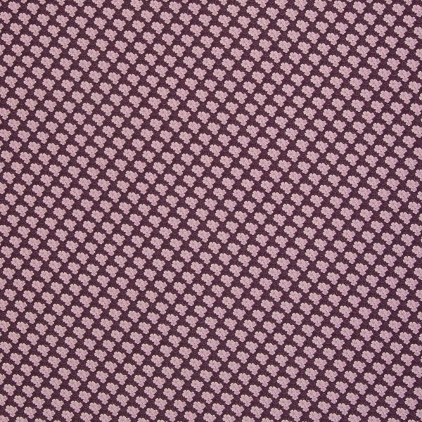 Swafing Else Baumwollstoff aubergine mit hellen Blüten