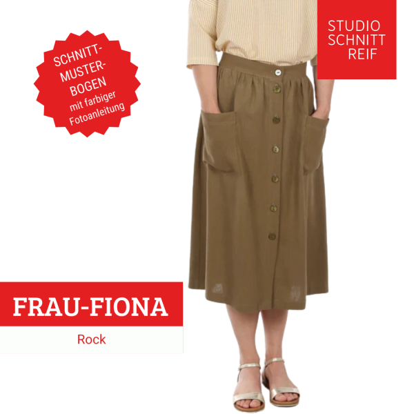 Schnittmuster FRAU FIONA • Rock mit Knopfleiste von Studio Schnittreif • Gr. XS-XXL