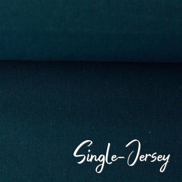 Single Jersey petrol blau - Baumwolljersey VANESSA von Swafing