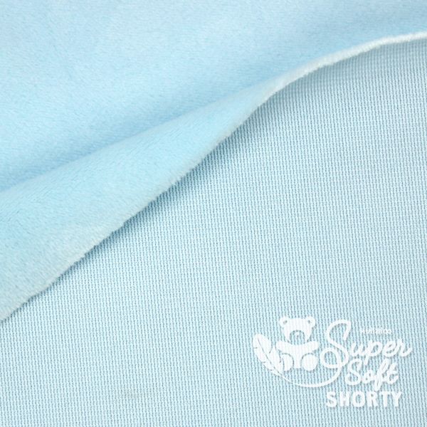 Kullaloo Plüsch SuperSoft Shorty hellblau - Silky Minky Kuschel Nicki 100x75cm