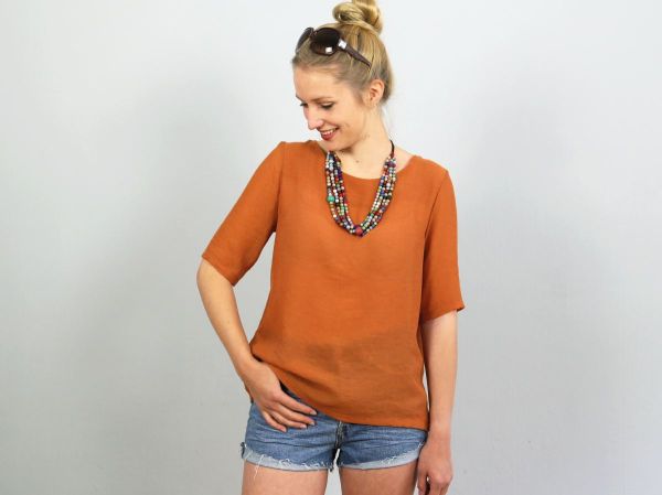 Schnittmuster FRAU YOKO • kurze Tunika mit Kellerfalte von Studio Schnittreif • Gr. XS-XXL