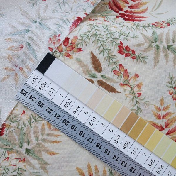 Baumwolle Farn Zweige Gräser beige bunt - Seamstress Fern 9768L