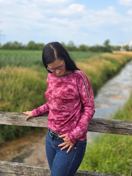 Jersey Batik in Beere - Baumwolljersey von Swafing