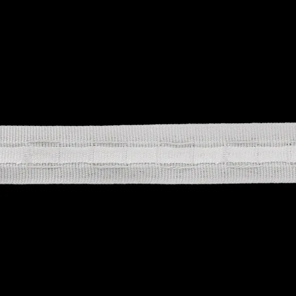 Gardinenband 25 mm mit Universalfalten weiß für eine gleichmäßige Raffung