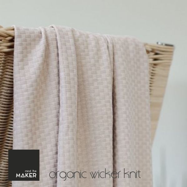 Bio Struktur Jersey Strick beige - Organic Wicker Knit dune