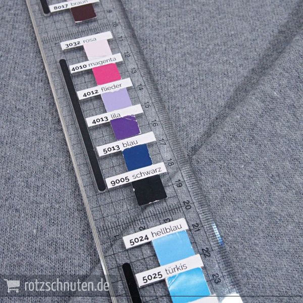 Weicher Strickstoff grau – BENE uni hellgrau von Swafing