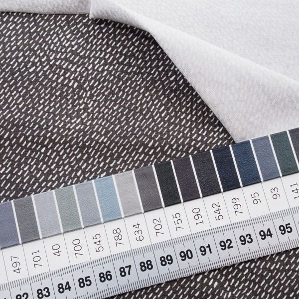 Jersey kleine Stiche grau – Kritzelstriche Serie Autumn Bunny von Swafing