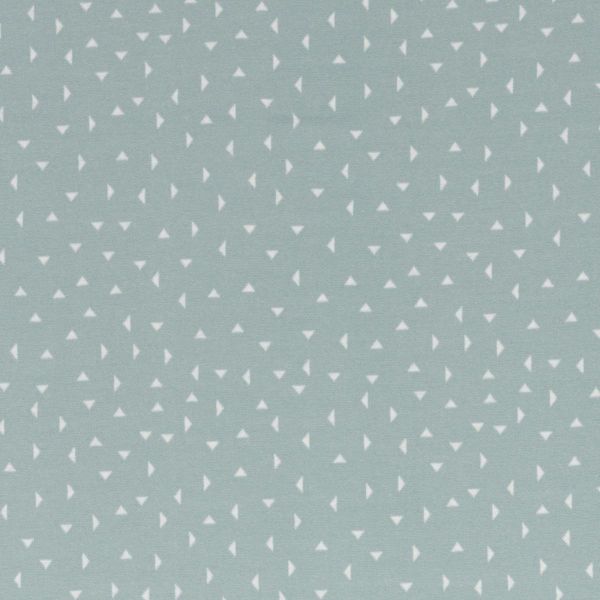 Jacquard Strickstoff Dreiecke helles mint grün – Kuschelstrick von Swafing
