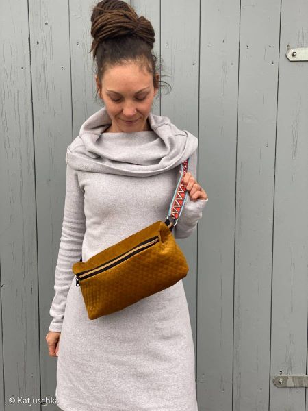 Weicher dicker Strickstoff in hellgrau – Strick Bono von Swafing