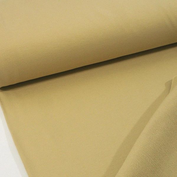 Bio Sweat uni pastell senf – French Terry dusty yellow organic