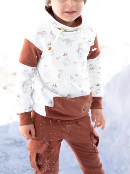 Sweat mit Schneemann creme - French Terry Snowman Beyond Nordic