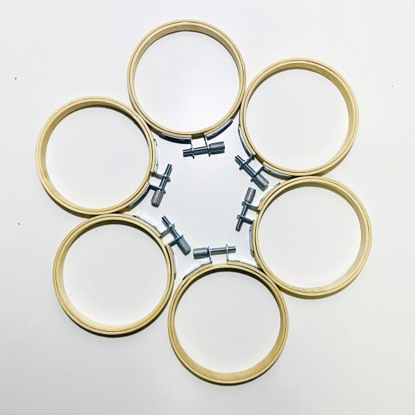 Stickrahmen aus Holz Ø 3" - Stickring mit Stellschraube 80mm