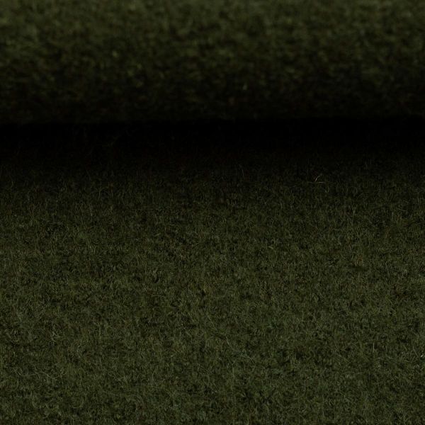 Merino aus 100% Schurwolle - Wollstoff oliv dunkelgrün von Swafing Wollwalk Walkloden