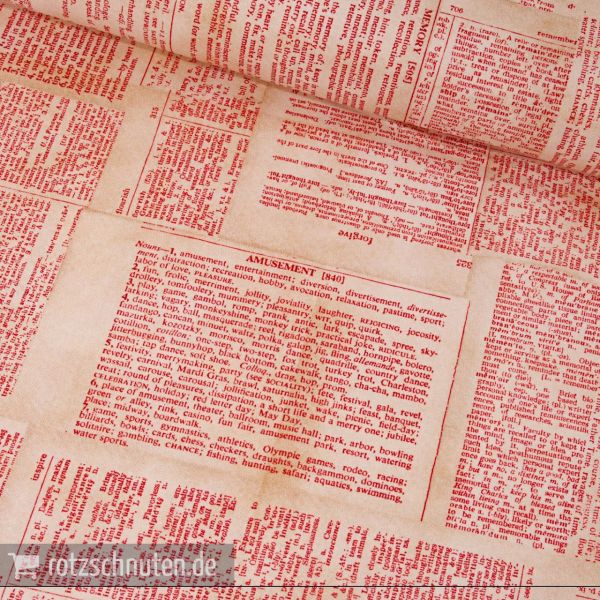 Baumwolle altes Wörterbuch Schrift – Foundations Dictionary Serie Eclectic Elements von Tim Holtz