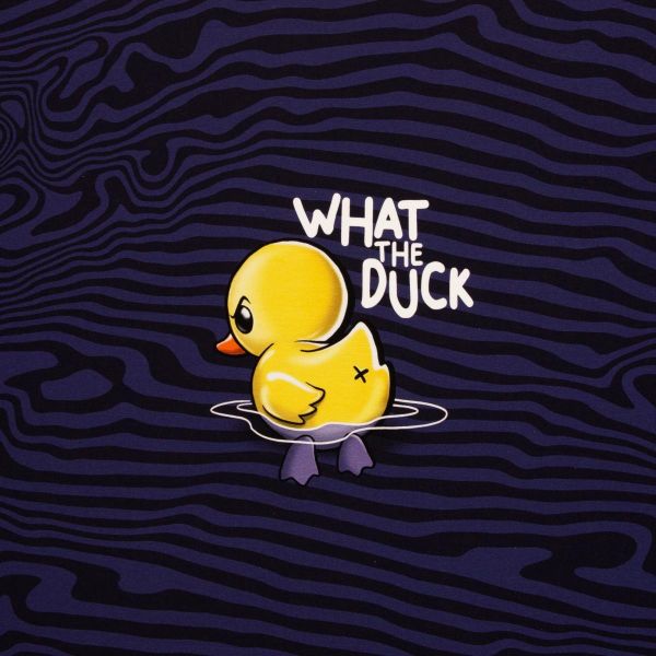 French Terry What the Duck - Ente gelb Wellen blau - Salty Soul by Thorsten Berger - 85cm Panel