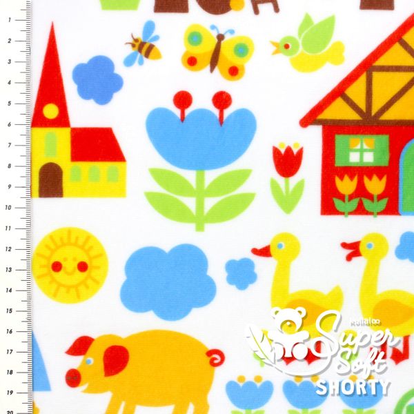 Kullaloo Plüsch SuperSoft Shorty by Graziela Bauernhof - Silky Minky Kuschel Nicki 100x75cm