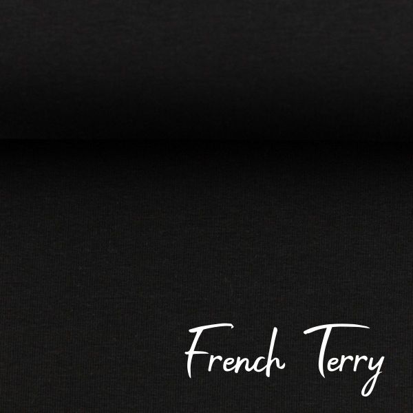 Sweat uni schwarz – French Terry black Maike von Swafing