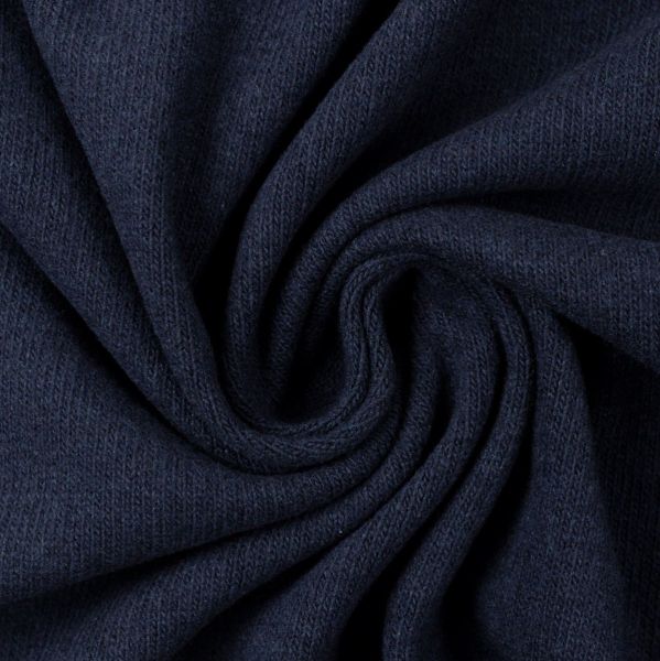 Strickstoff Bono Navy – dunkler Baumwollstrick von Swafing