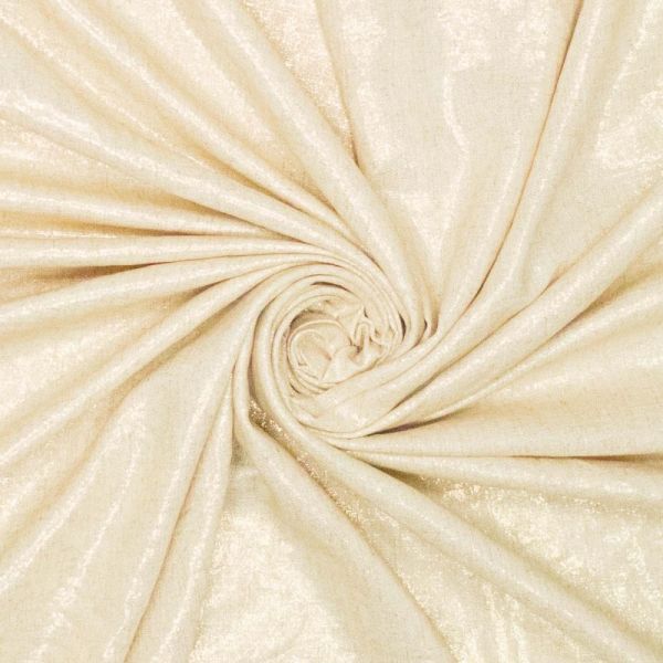 Foil Glitter gold – schimmernder Viskose Leinen Stoff für edle Looks