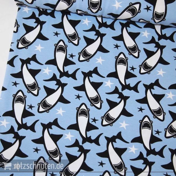 Bio Baumwolljersey Stoffonkel – HAY blau | Janeas World