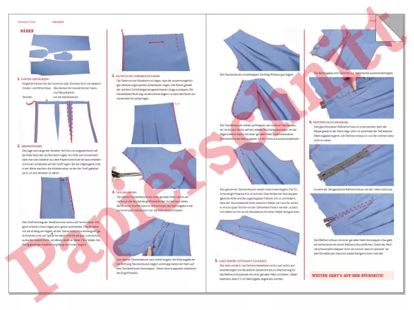 Schnittmuster FRAU MIKO • Palazzohose mit weitem Bein für Damen • Gr. XS-XXL Bundfaltenhose Marleneh