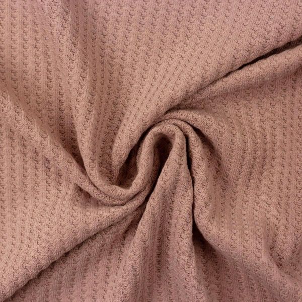 Waffelstrick mit Struktur altrosa aus Baumwolle doubleface – Rocko von Swafing HW22/23