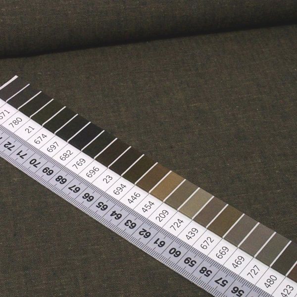 Leinen baumwoll Mix COFFEE für Kleidung und Accessoires - braun melierter Leinenstoff